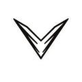Minimal Geometric V-Stripe Sticker — Black Vinyl Kiss-Cut Decal