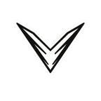 Minimal Geometric V-Stripe Sticker — Black Vinyl Kiss-Cut Decal