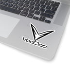 VooDoo Logo Kiss-Cut Sticker — Black & White Laptop Decal
