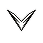 Minimal Geometric V-Stripe Sticker — Black Vinyl Kiss-Cut Decal