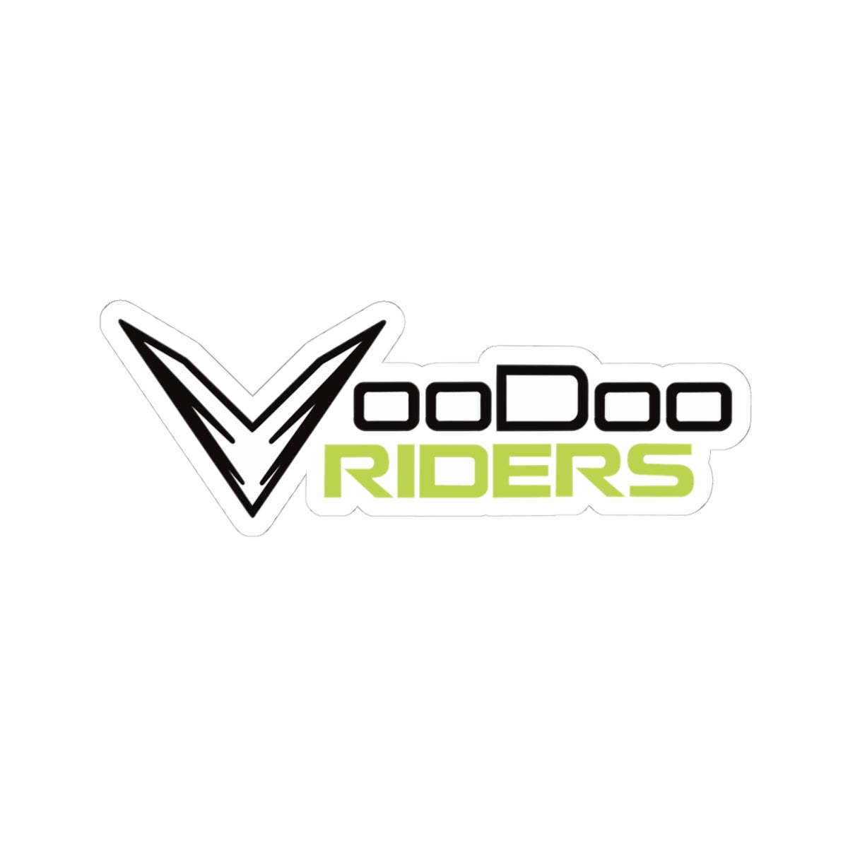 VooDoo Riders Logo Sticker — Kiss-Cut Motorcycle-Decal for Helmets, Laptops & Bikes