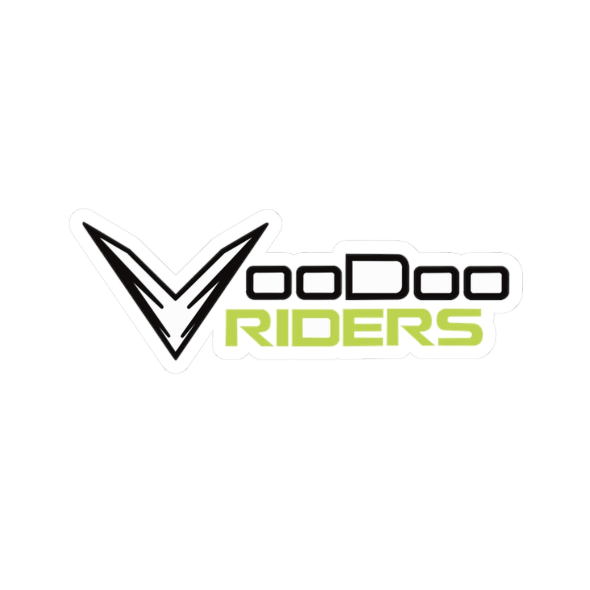 VooDoo Riders Logo Sticker — Kiss-Cut Motorcycle-Decal for Helmets, Laptops & Bikes
