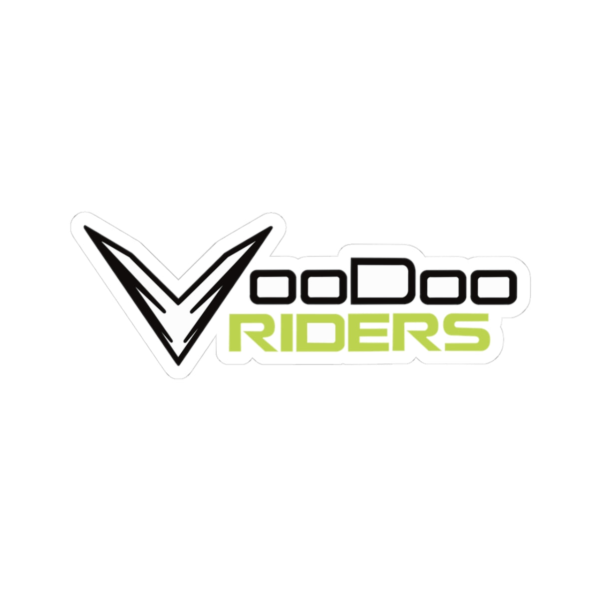 VooDoo Riders Logo Sticker — Kiss-Cut Motorcycle-Decal for Helmets, Laptops & Bikes