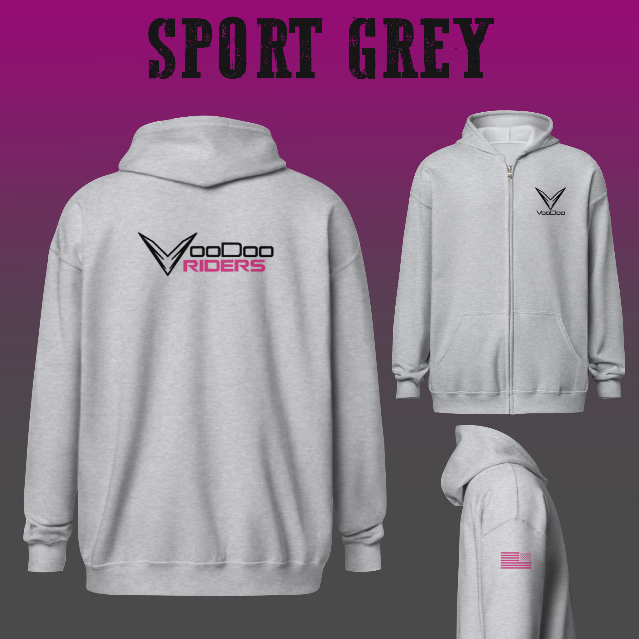 VooDoo Riders Full Zip Hoodie - Unisex
