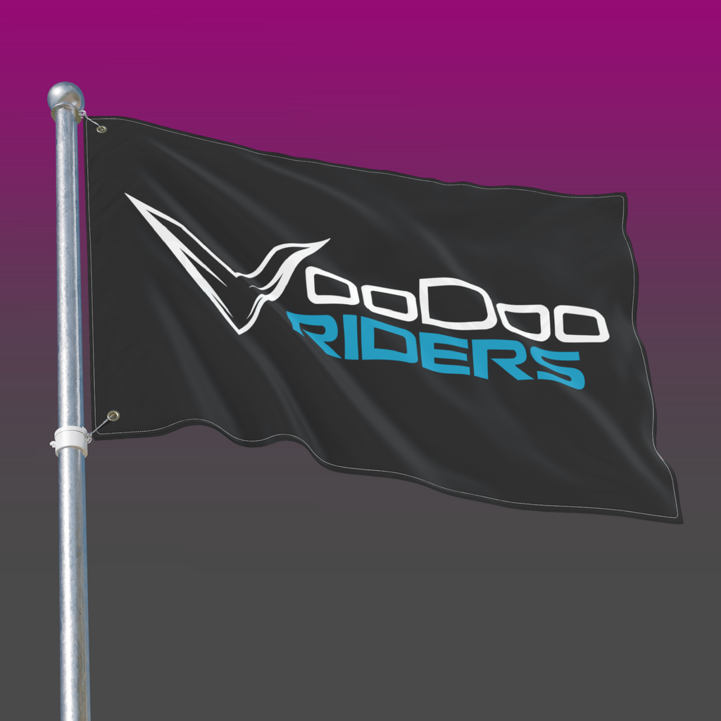 VooDoo Riders Double-Sided Flag - Blue