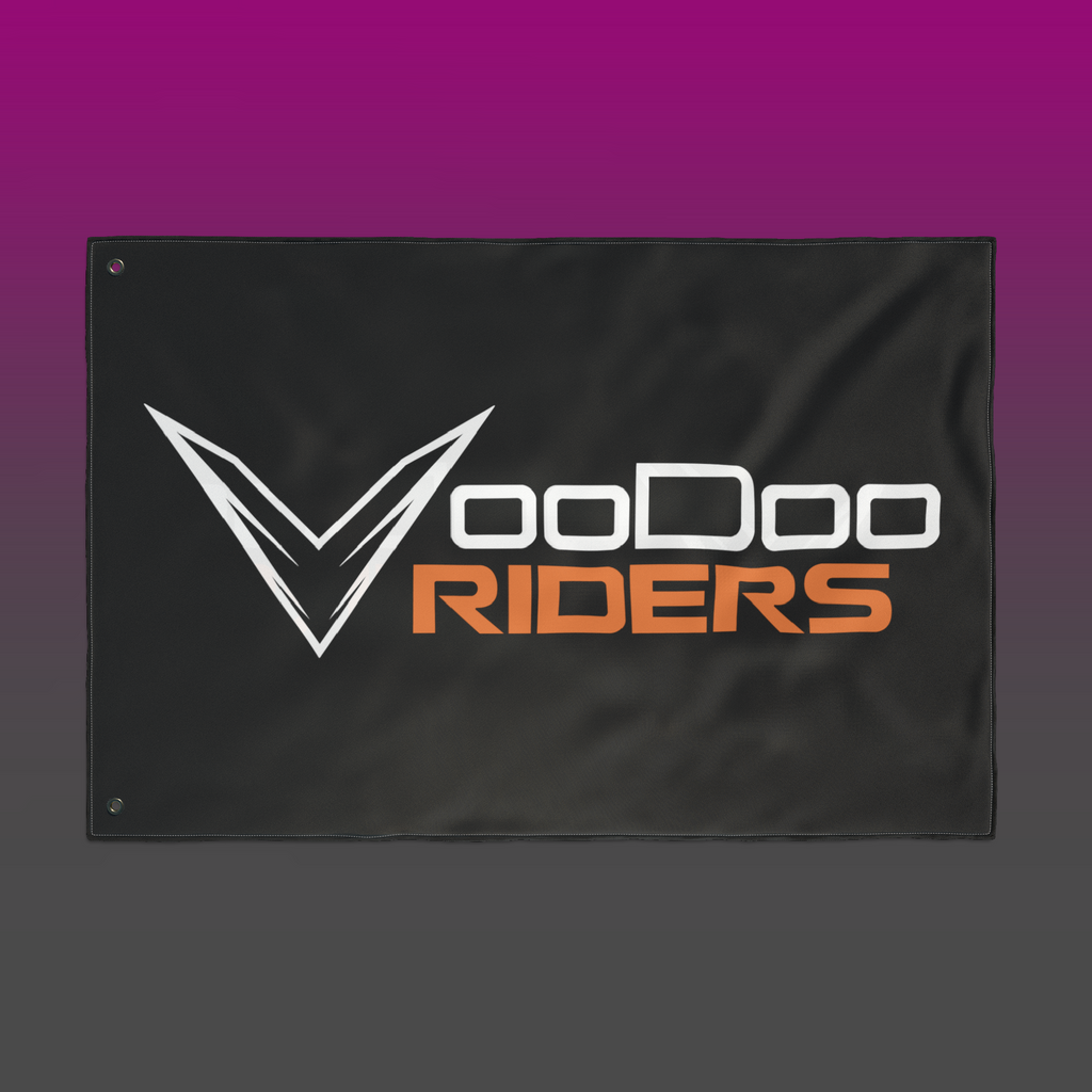 Voodoo Riders Double-Sided Flag - Orange