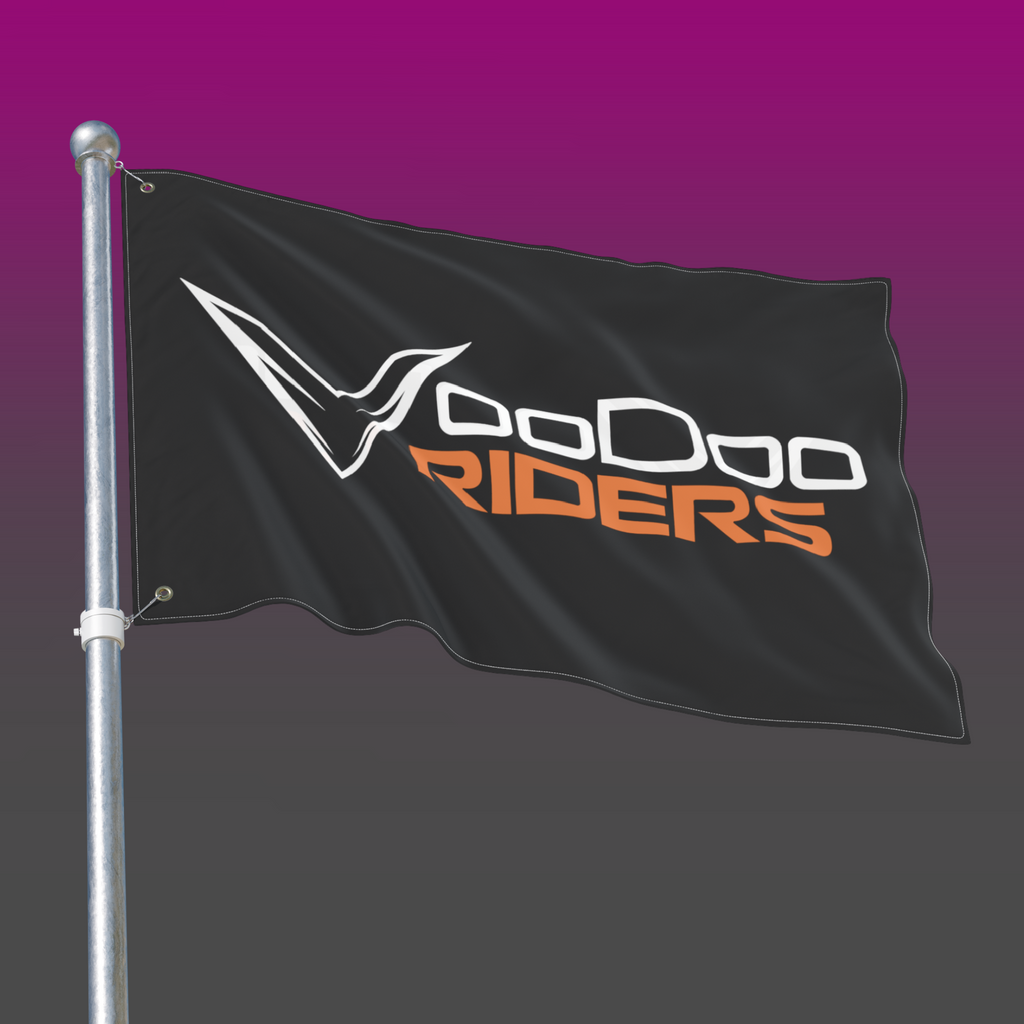 Voodoo Riders Double-Sided Flag - Orange