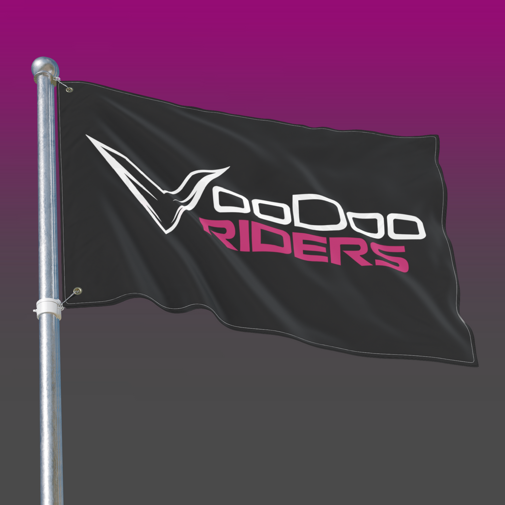 VooDoo Riders Double-Sided Flag - Fuchsia