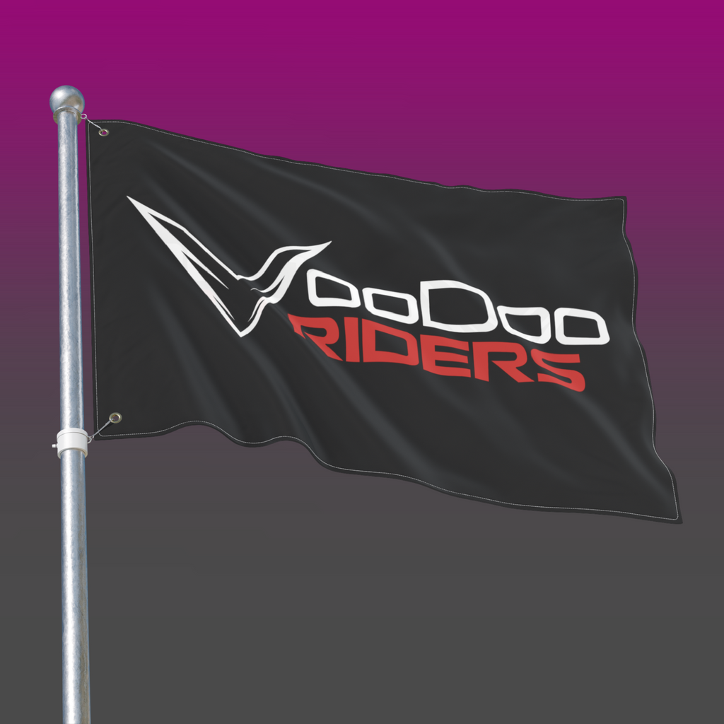 Voodoo Riders Double-Sided Flag - Red