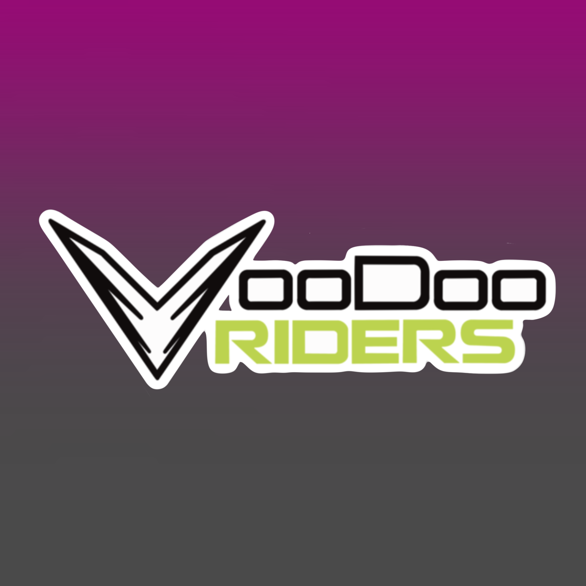 Voodoo Riders Sticker - Lime