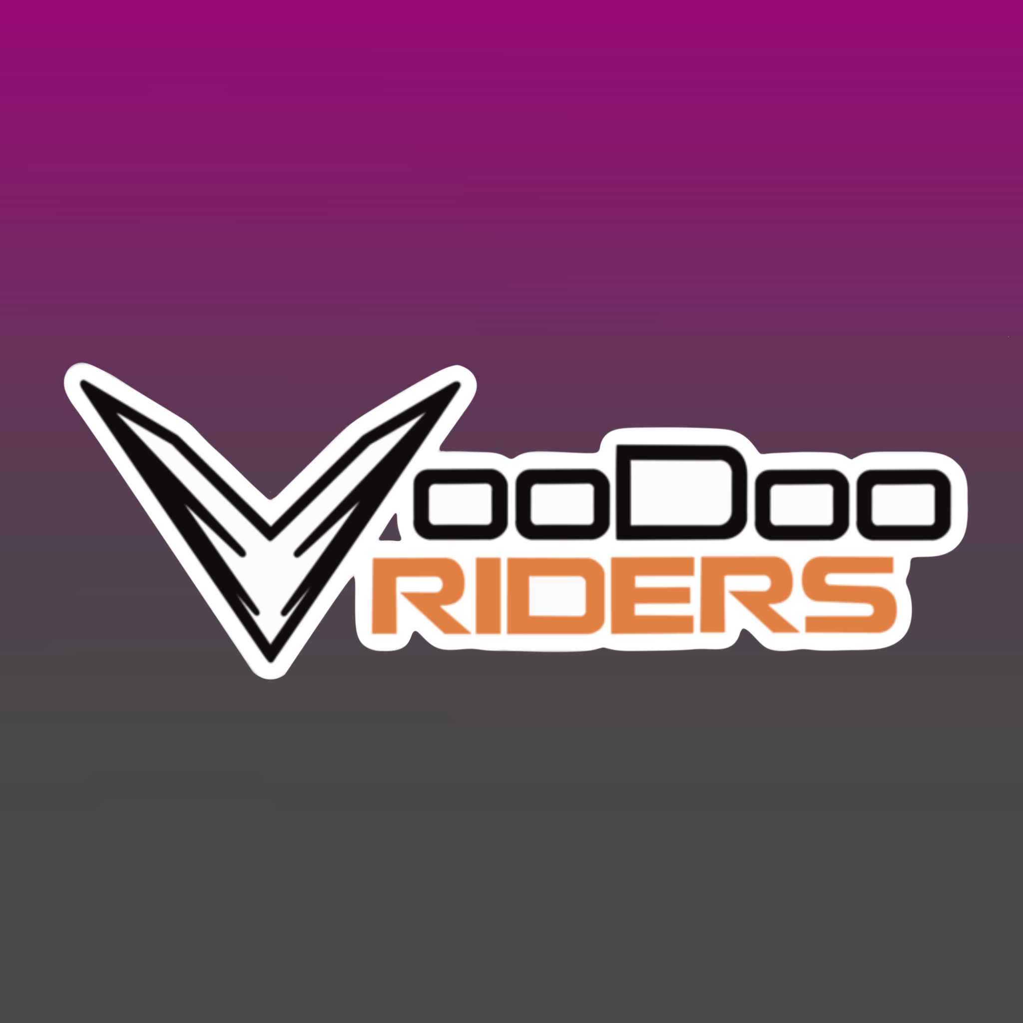 Voodoo Riders Sticker - Orange
