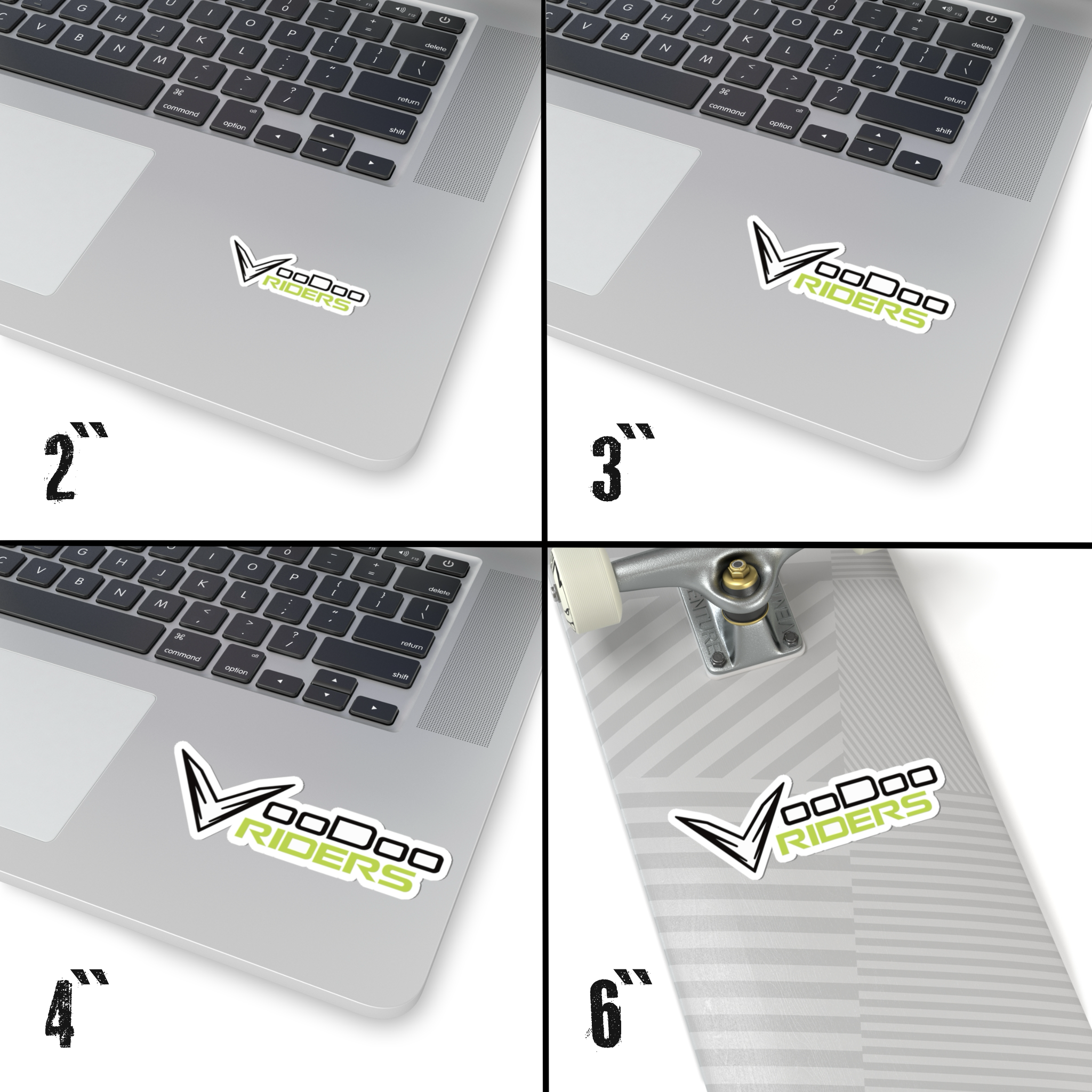 Voodoo Riders Sticker - Lime