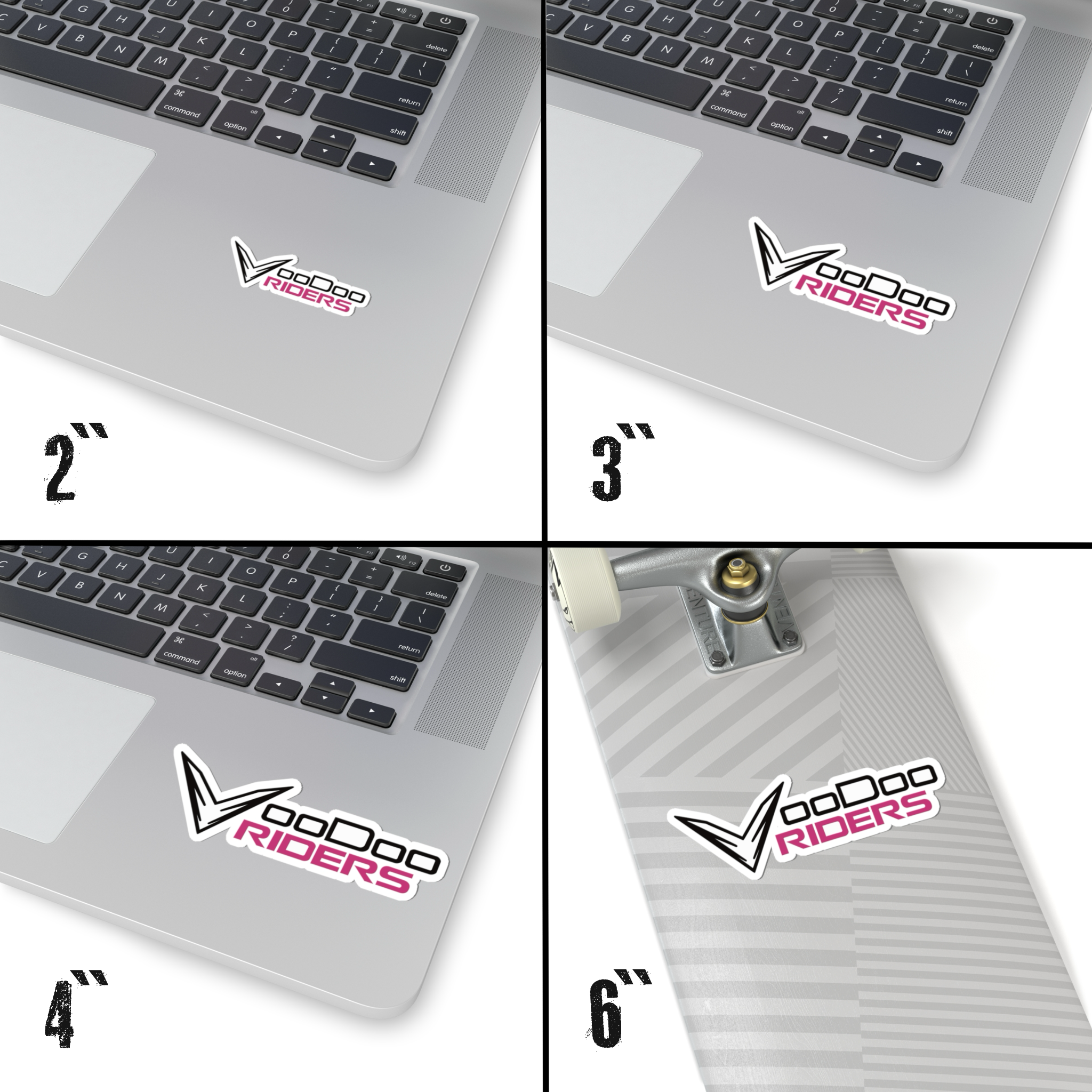 Voodoo Riders Sticker - Fuchsia